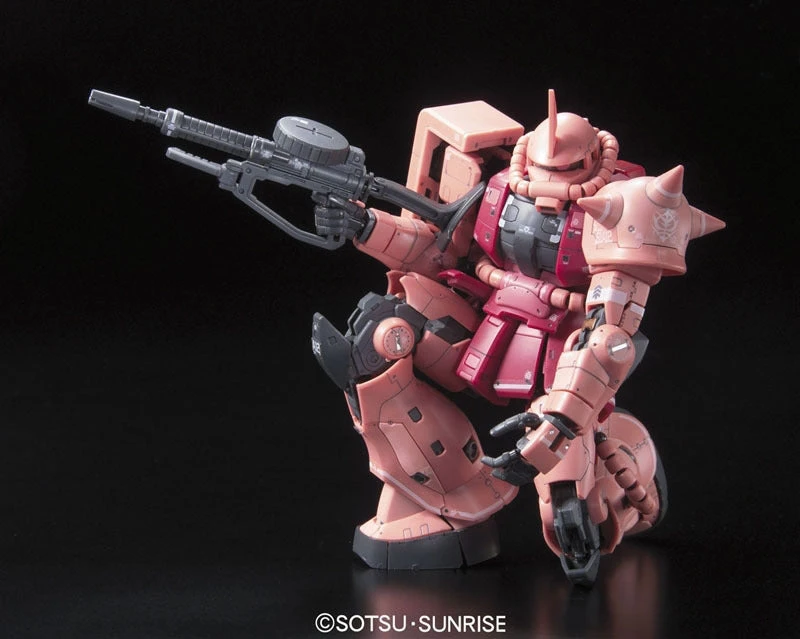 Bandai Gundam 1/144 RG #02 Gundam 0079 MS-06S Zaku II (Char Aznable's Custom) Model Kit - Image 3
