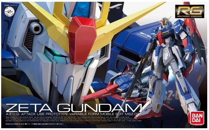 Bandai Gundam 1/144 RG #10 Zeta Gundam MSZ-006 Z Gundam Model Kit - Image 4