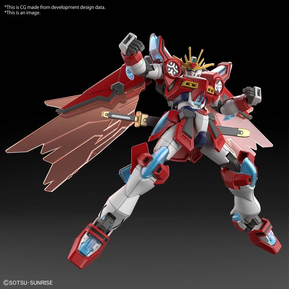 Bandai Gundam 1/144 HGBM #XX Shin Burning Gundam Model Kit - Image 3