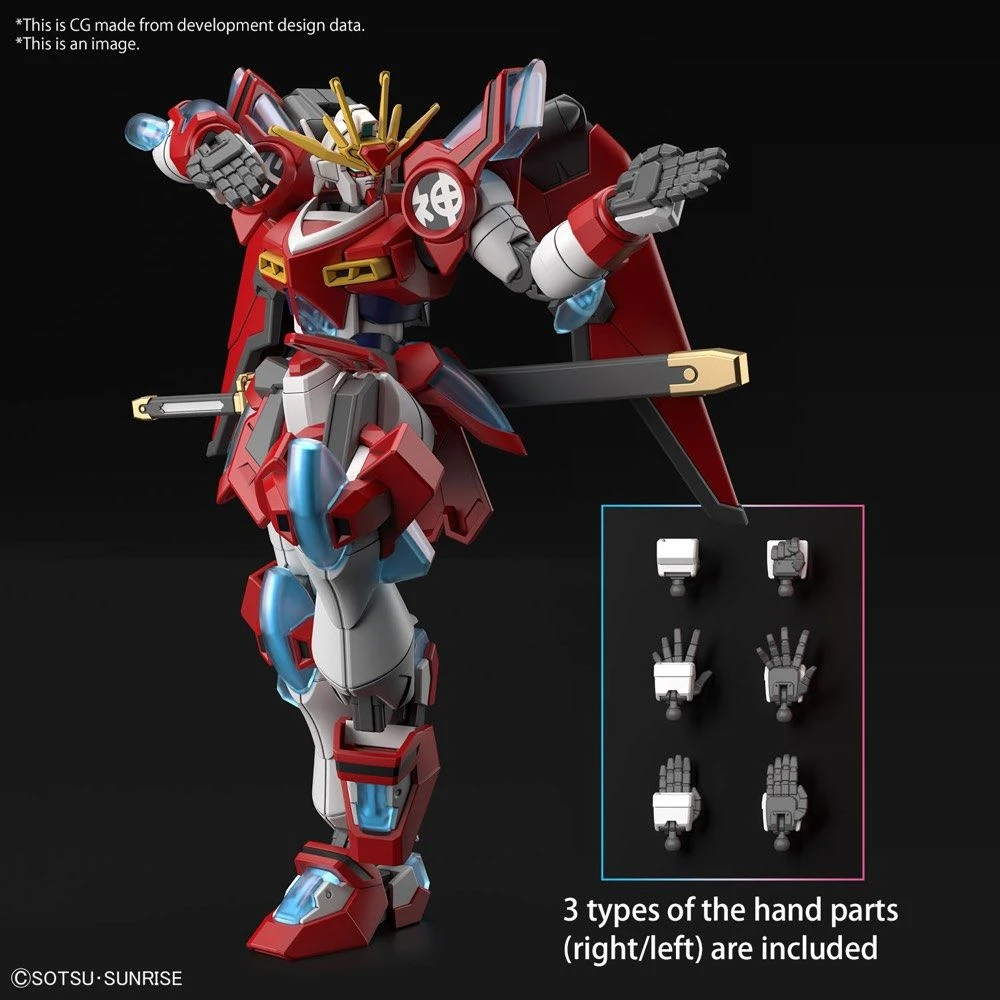 Bandai Gundam 1/144 HGBM #XX Shin Burning Gundam Model Kit - Image 5