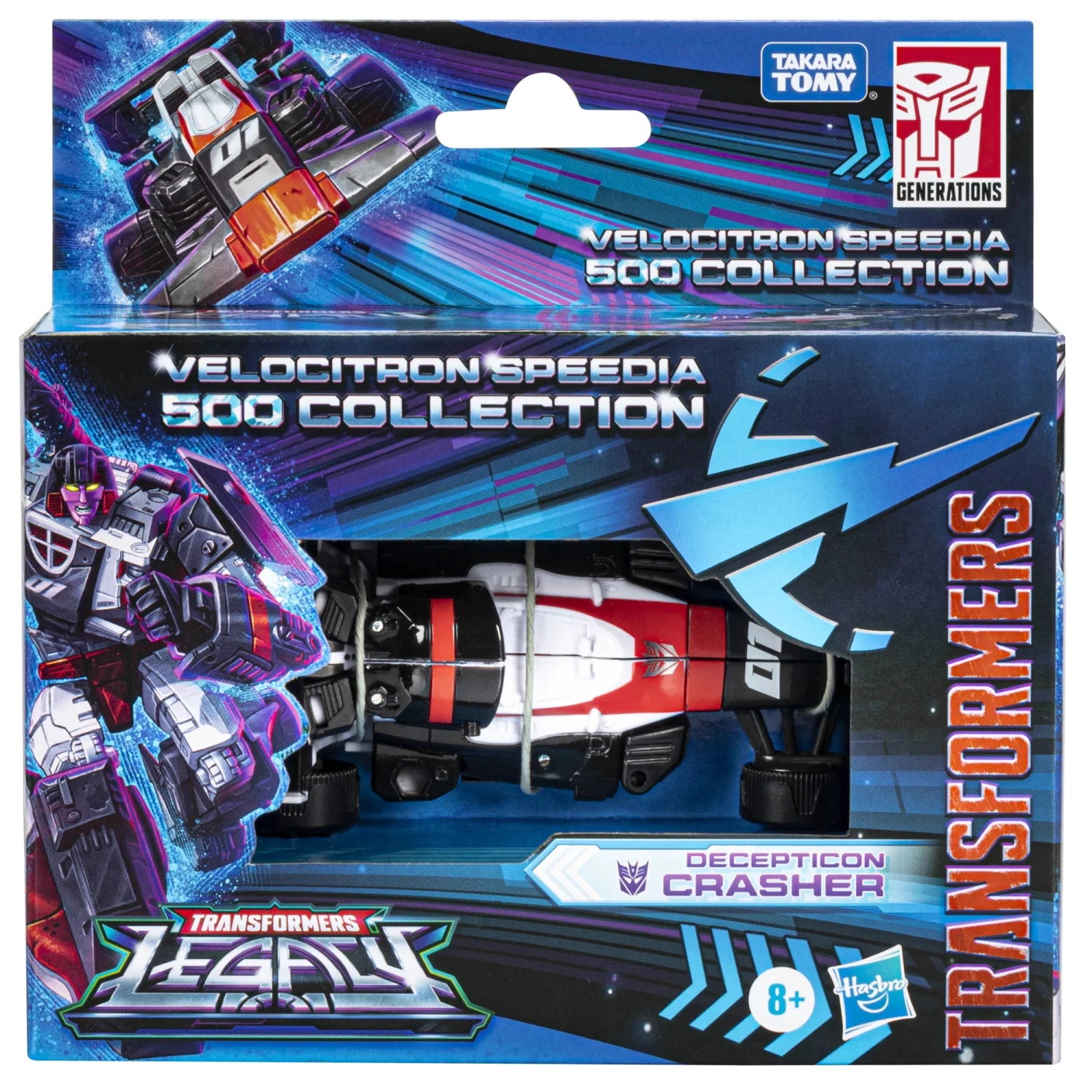 Hasbro Transformers Legacy Velocitron Speedia 500 Collection Deluxe Decepticon Crasher Action Figure - Image 3