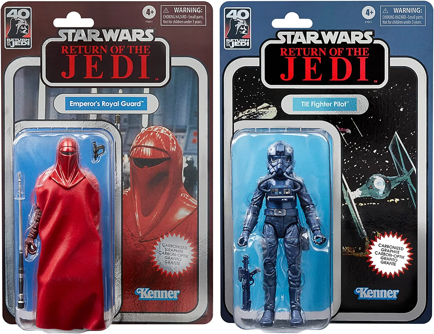 Hasbro Star Wars Black Series Vintage Collection Emperor's Royal Guard And TIE Fighter Pilot Carbonized F7011 3.75" 2-Pack Action Figure - Image 11