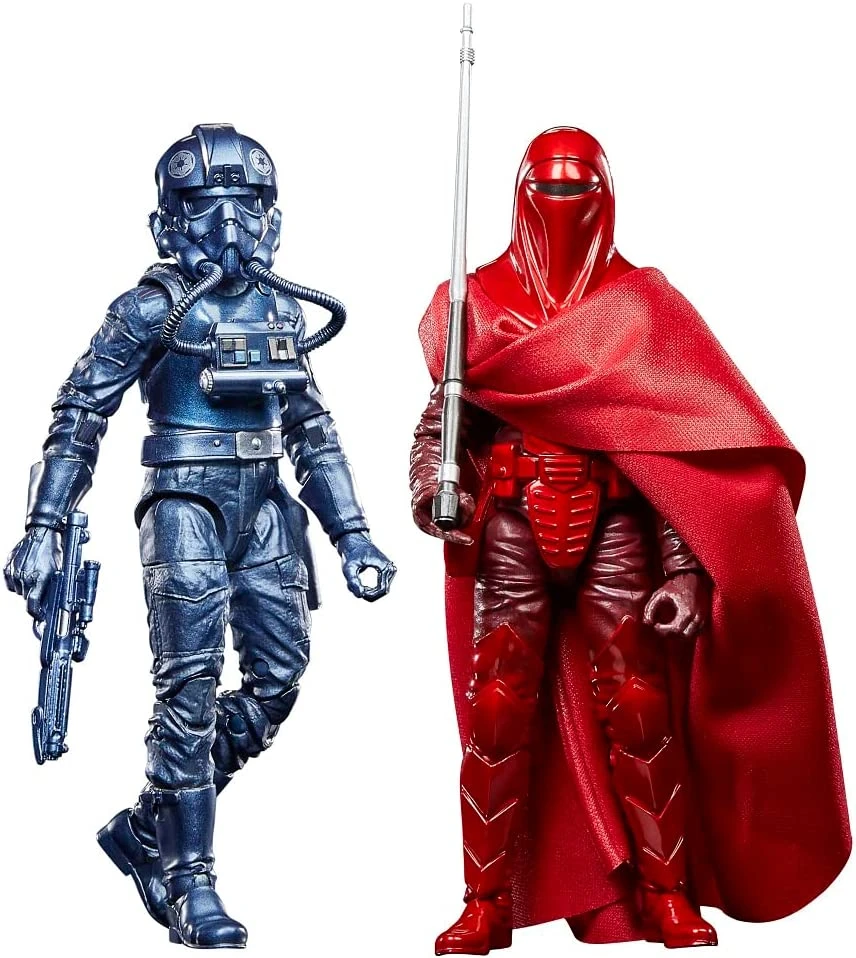 Hasbro Star Wars Black Series Vintage Collection Emperor's Royal Guard And TIE Fighter Pilot Carbonized F7011 3.75" 2-Pack Action Figure