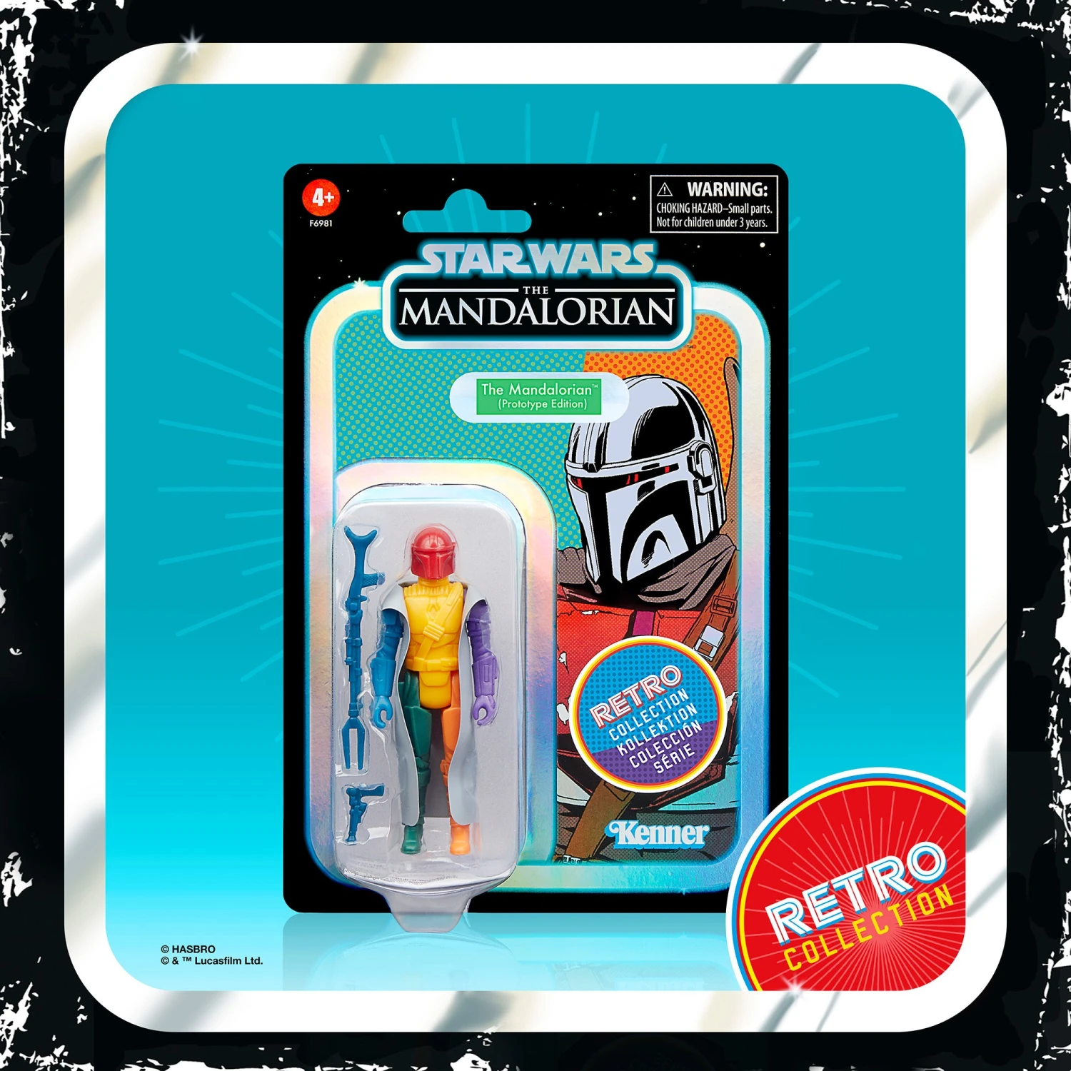 Hasbro Star Wars Retro Collection The Mandalorian (Prototype Edition) 3.75" Action Figure - Image 5