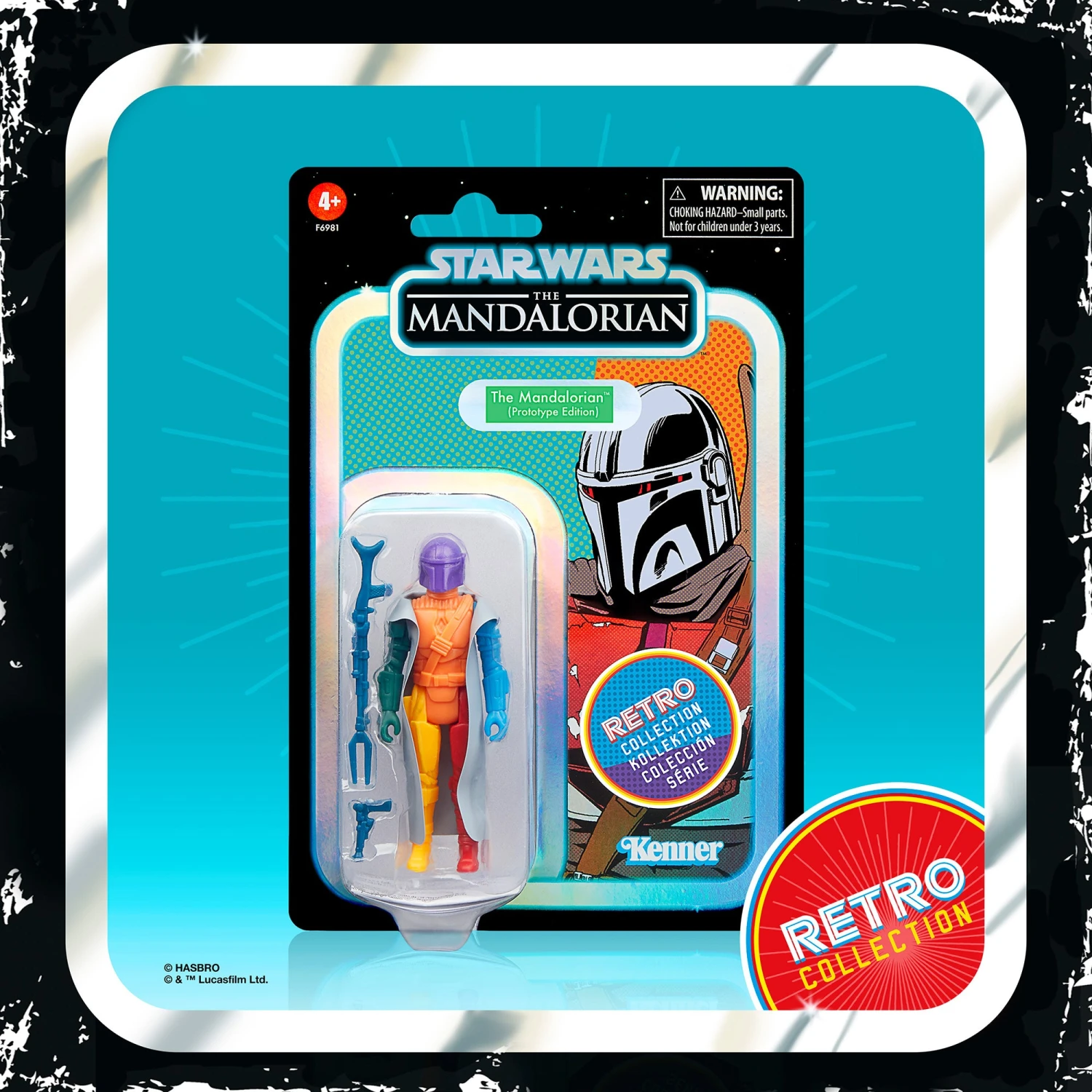 Hasbro Star Wars Retro Collection The Mandalorian (Prototype Edition) 3.75" Action Figure - Image 4