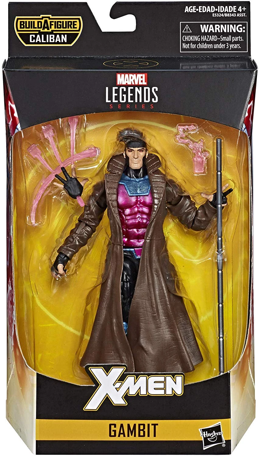 Hasbro Marvel Legends X-Men Series Gambit Caliban BAF Wave Action Figure - Image 5