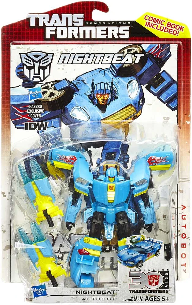 Hasbro Transformers Generations Deluxe Class Nightbeat Thrilling Action Figure IDW - Image 2