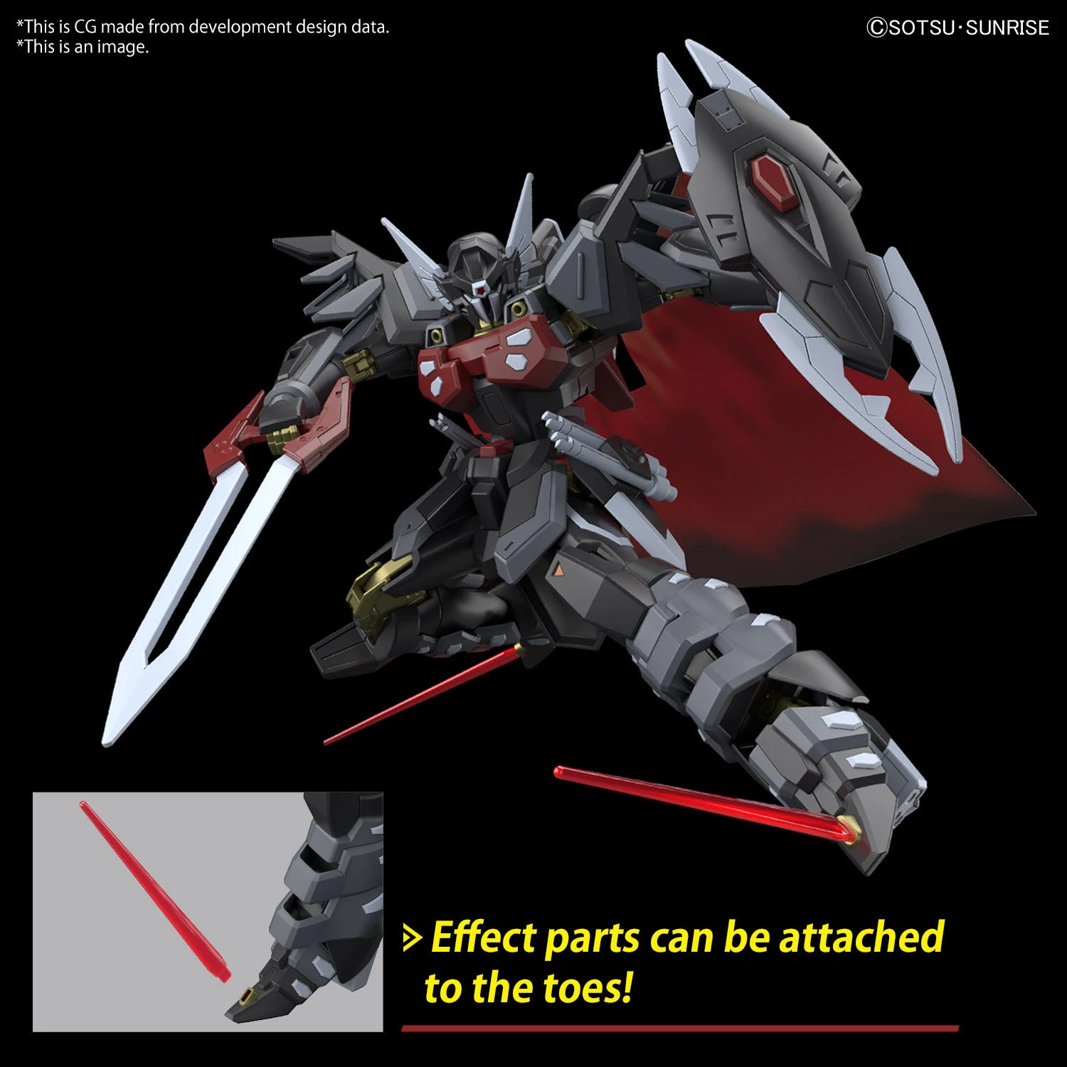 Bandai Gundam 1/144 Seed Freedom #XX Black Knight Squad Shi-ve.A Model Kit - Image 4