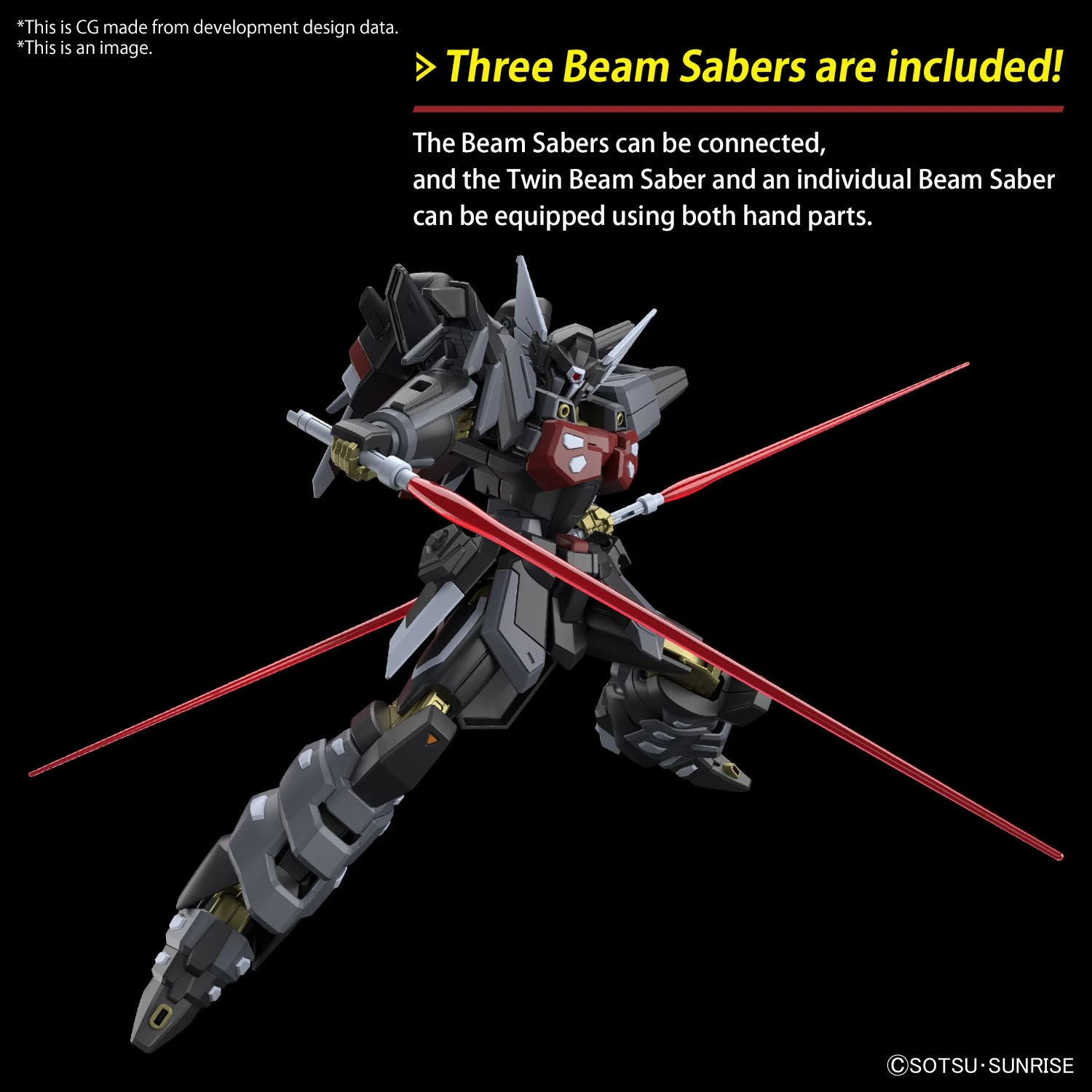 Bandai Gundam 1/144 Seed Freedom #XX Black Knight Squad Shi-ve.A Model Kit - Image 5