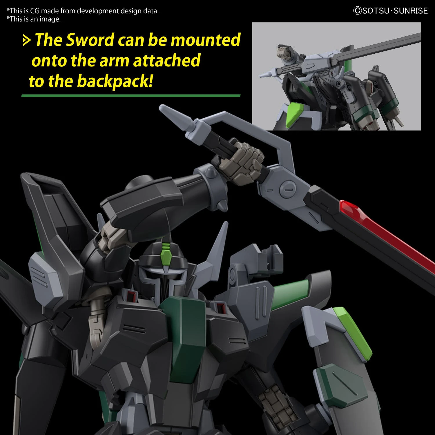 Bandai Gundam 1/144 Seed Freedom #XX Black Knight Squad Rud-ro.A (Tentative) Model Kit - Image 5
